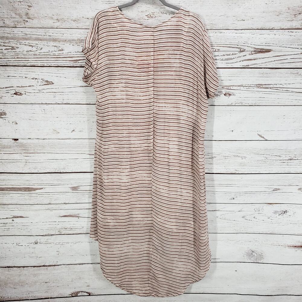 Free People Sunrise Striped Hi-Low Hem Wool Blend Dress Size Medium - Picture 11 of 14